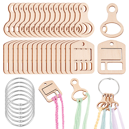 Обмотки из дерева, прямоугольная/овальная шпулька для мулине, с железным вкладышем, переплет на шарнирных кольцах, карточка-органайзер ниток для вышивки крестиком