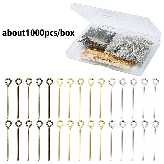 1000 шт. железные штифты для глаз, без кадмия и без свинца