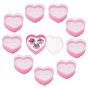 Plastic Ring Box, with Sponge, Heart