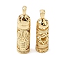 Brass Pendants, Column Charms, Rack Plating, Long-Lasting Plated, Cadmium Free & Lead Free