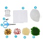 3d kit de bordado de cuentas de animales con colibrí para manualidades, con granos de la semilla acrílicos, Hilo de cristal elástico, tijeras, relleno de algodon, tejido