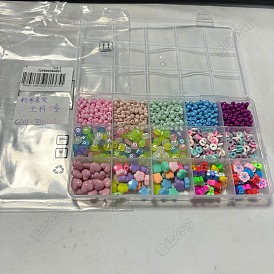 Kits de fabricación de joyas y pulseras para hacer tú mismo, incluyendo perlas de vidrio, Abalorios de acrílico, granos de la arcilla del polímero