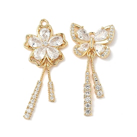 Латунные микро проложить кубического циркония подвески, реальный 18 k позолоченный