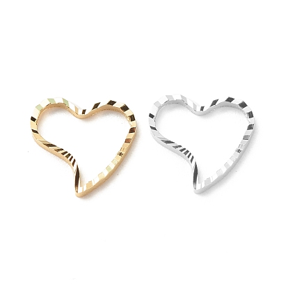Anillos de bronce que une, larga duración plateado, sin plomo y cadmio, corazón