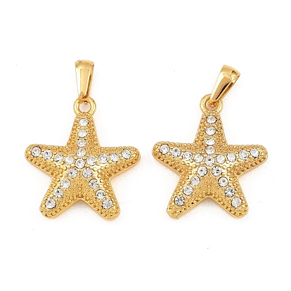 304 из нержавеющей стали горный хрусталь подвески, прелести морская звезда