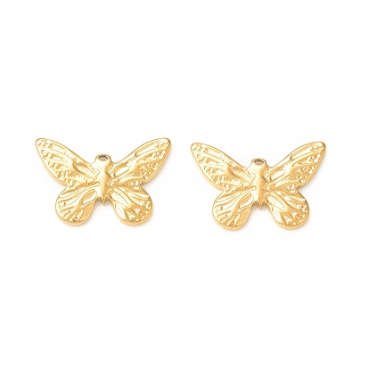 304 Stainless Steel Pendants, Butterfly Charms