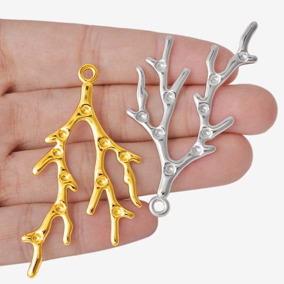 304 подвеска-ветка из нержавеющей стали со стразами