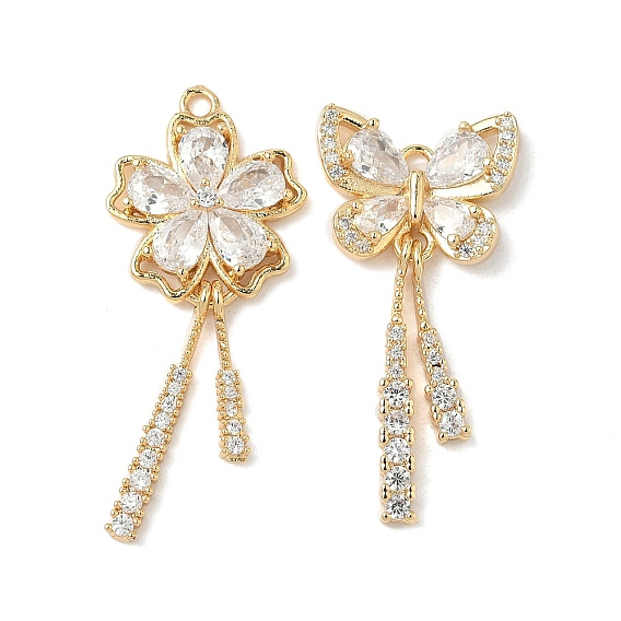 Латунные микро проложить кубического циркония подвески, реальный 18 k позолоченный