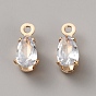 Alloy Pave Clear Cubic Zirconia Teardrop Charms