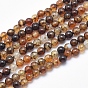 Natural Dragon Veins Agate Beads Strands, Round