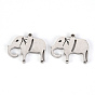 201 Edelstahl Anhänger, Laserschnitt, Elefant