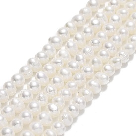 Natural Cultured Freshwater Pearl Beads Strands, Potato