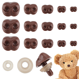 50шт. пластиковые защитные носики, ремесленный нос, с проставкой 50 шт., для поделок куклы игрушки кукольные плюшевые животные изготовление