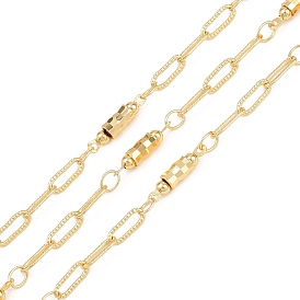 Латунные овальные звенья цепи, пайки, с катушкой, с круглых бусин