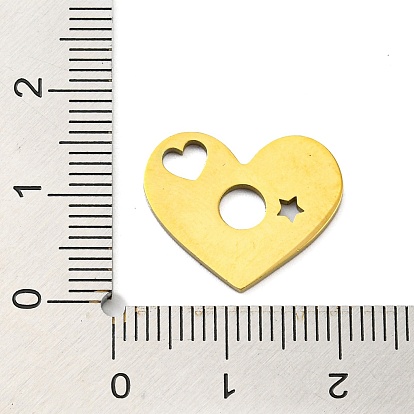 Ion Plating(IP) 316L Surgical Stainless Steel Cabochon Settings For Enamel, Open Back Settings, Textured, Heart
