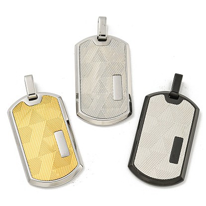 Ионное покрытие (ip) 304 подвески из нержавеющей стали, прямоугольный шарм