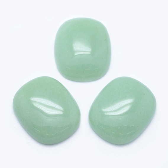 Natural Green Aventurine Cabochons, Rectangle