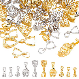 60шт. 10 стили латунные зажимные скобы