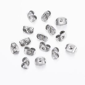 304 из нержавеющей стали гайки уха, спинки фрикционных серег для сережек-гвоздиков