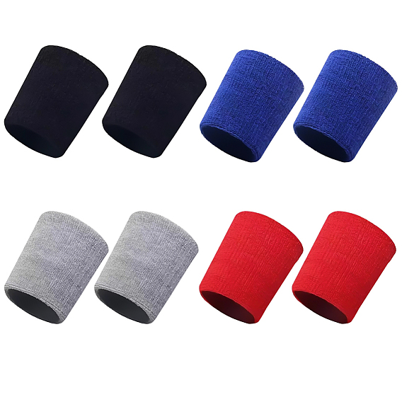 8шт. 4 цвета полиэстер спортивные браслеты, Напульсники