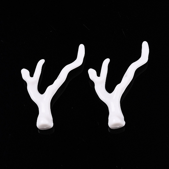 Непрозрачные акриловые подвески, коралл