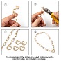 Brass Micro Pave Cubic Zirconia Screw Carabiner Lock Charms, for Necklaces Making, Long-Lasting Plated, Matte Style, Heart, Clear