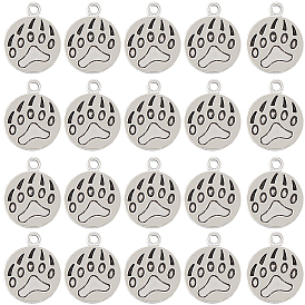 80шт. эмалевая подвеска в тибетском стиле с отпечатком собачьей лапы
