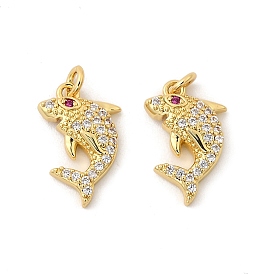 Латунные микро проложить кубического циркония подвески, акул амулеты, с целью перехода в кольце