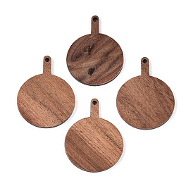 Подвески из орехового дерева, плоско-круглые