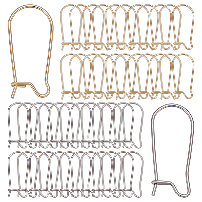 170 шт. 2 стили 304 фурнитура для сережек-колец из нержавеющей стали в форме почки