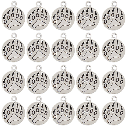 80шт. эмалевая подвеска в тибетском стиле с отпечатком собачьей лапы