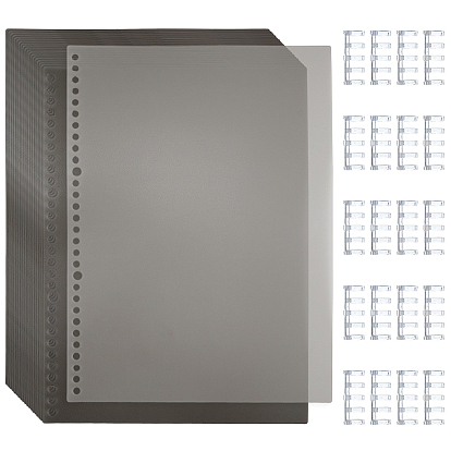 PP Plastic Detachable Binder Cover with Clip, Rectangle