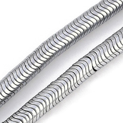 Гальванические нити из синтетических немагнитных гематитовых бусин, волнистый диск