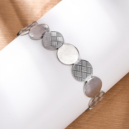 304 из нержавеющей стали манжеты браслеты, плоско-круглые