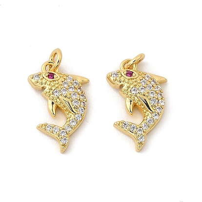 Латунные микро проложить кубического циркония подвески, акул амулеты, с целью перехода в кольце