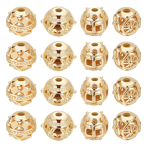 32 шт 4 стиль полые шарики из сплава, круглые, без кадмия и без свинца