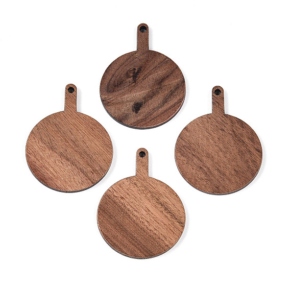 Подвески из орехового дерева, плоско-круглые
