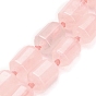Природного розового кварца нитей бисера, граненые, колонка