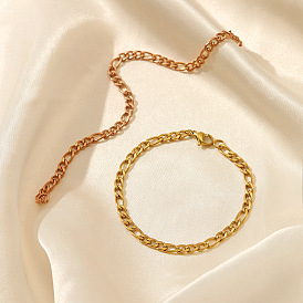 Bracelet chaîne franco plaqué or minimaliste et élégant pour femme