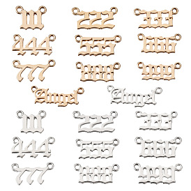 Сплав цинка кулон, слово «ангел» и 201 набор подвесок из нержавеющей стали, лазерная резка, число 1~9