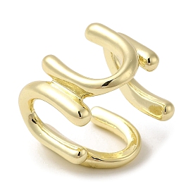 Brass Open Cuff Rings, Arch Wide Band Ring for Women