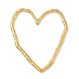 304 Кольца-сердечки из нержавеющей стали с текстурой