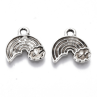 Tibetan Style Alloy Pendants, Cadmium Free & Lead Free, Rainbow