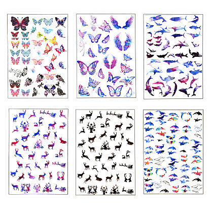 Наклейки-наполнители (без клея на спине), наполнители для УФ-смолы, изготовление ювелирных изделий из эпоксидной смолы, животная тема