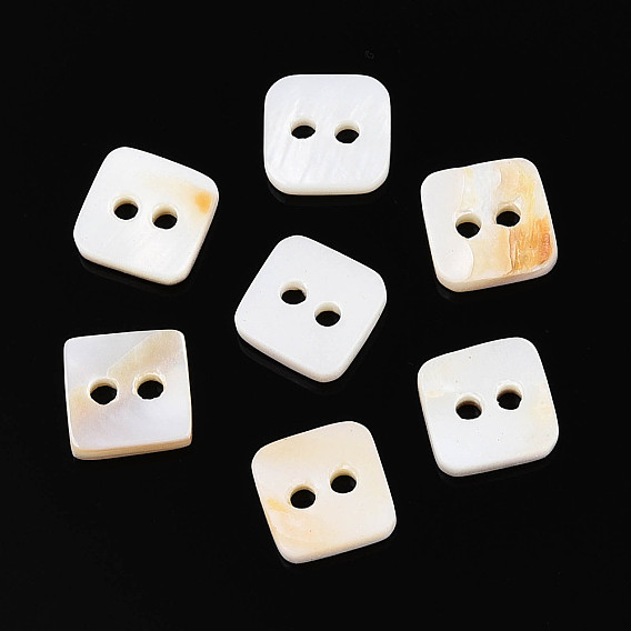 Кнопки пресноводных оболочки, 2-луночное, квадратный