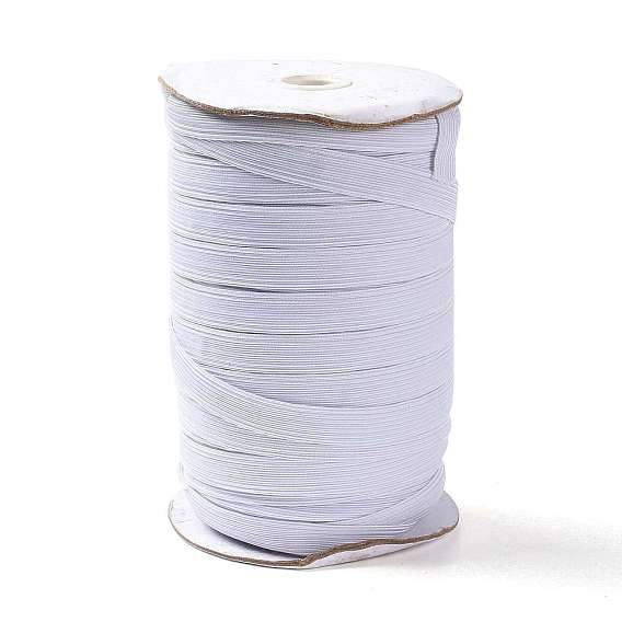 (Defective Closeout Sale: Spool was Yellowing) Flat Braided Elastic Rope Cord, Heavy Stretch Knit Elastic with Spool