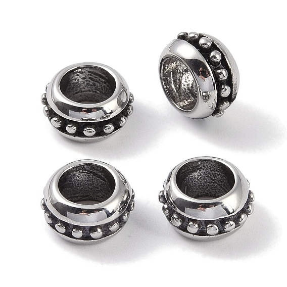 316 европейские бусины из хирургической нержавеющей стали, бусины с большим отверстием, рондель