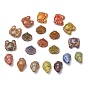 Handmade Lampwork Beads, Golden Metal Enlaced