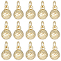 20Pcs Brass Pendants, Ball Charms, with Jump Ring