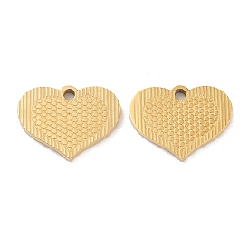 Ion Plating(IP) 304 Stainless Steel Pendants, Laser Cut, Heart Charm